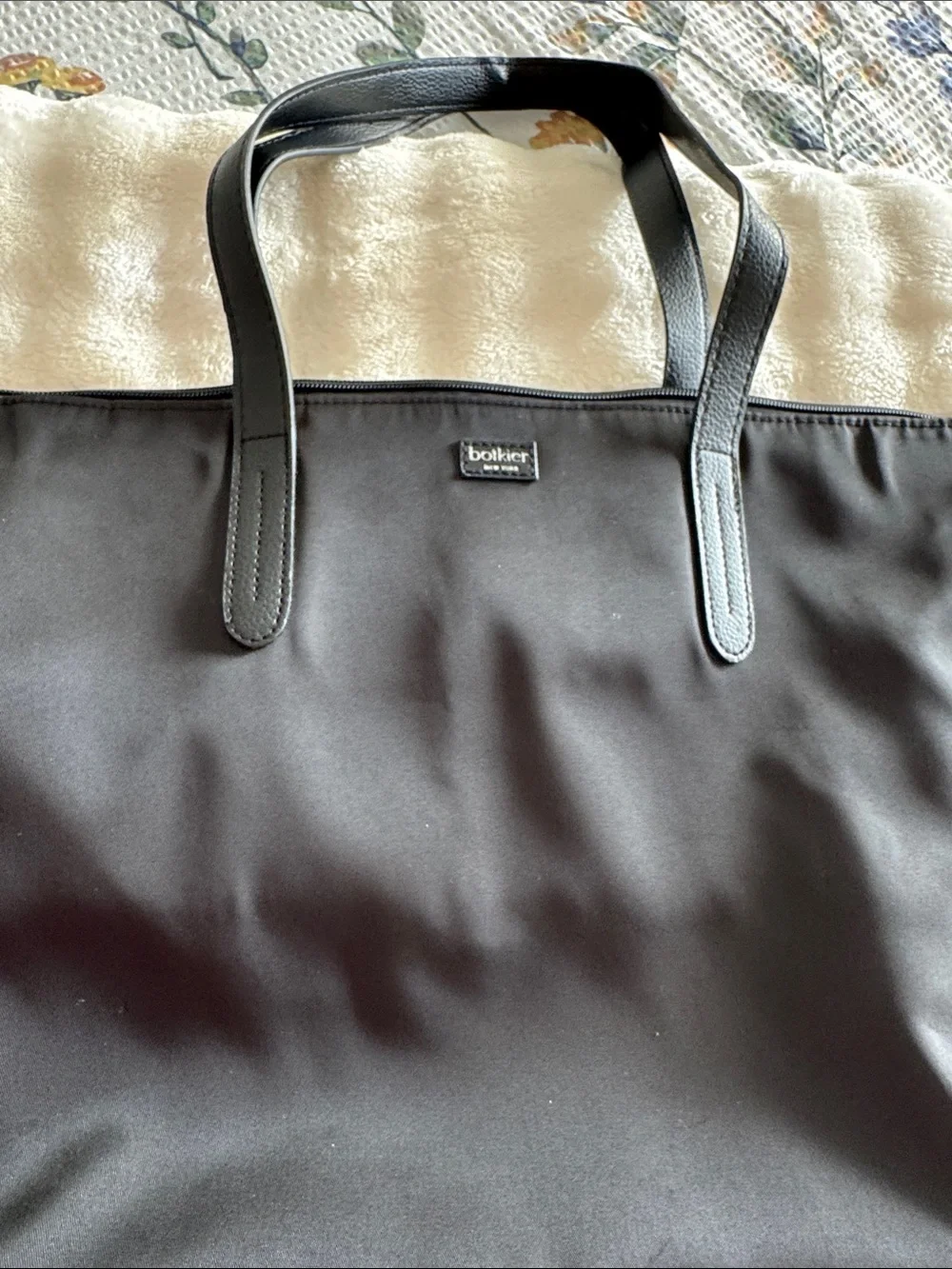 BOLLIER Black Nylon Tote Bag